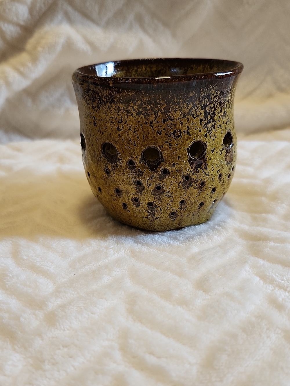 Handmade Ceramic Votive Holder/Luminary